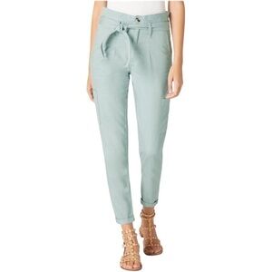 Sam Edelman Utility Trouser Belted Waist Cargo Pants Size 4 Seafoam Green/Blue